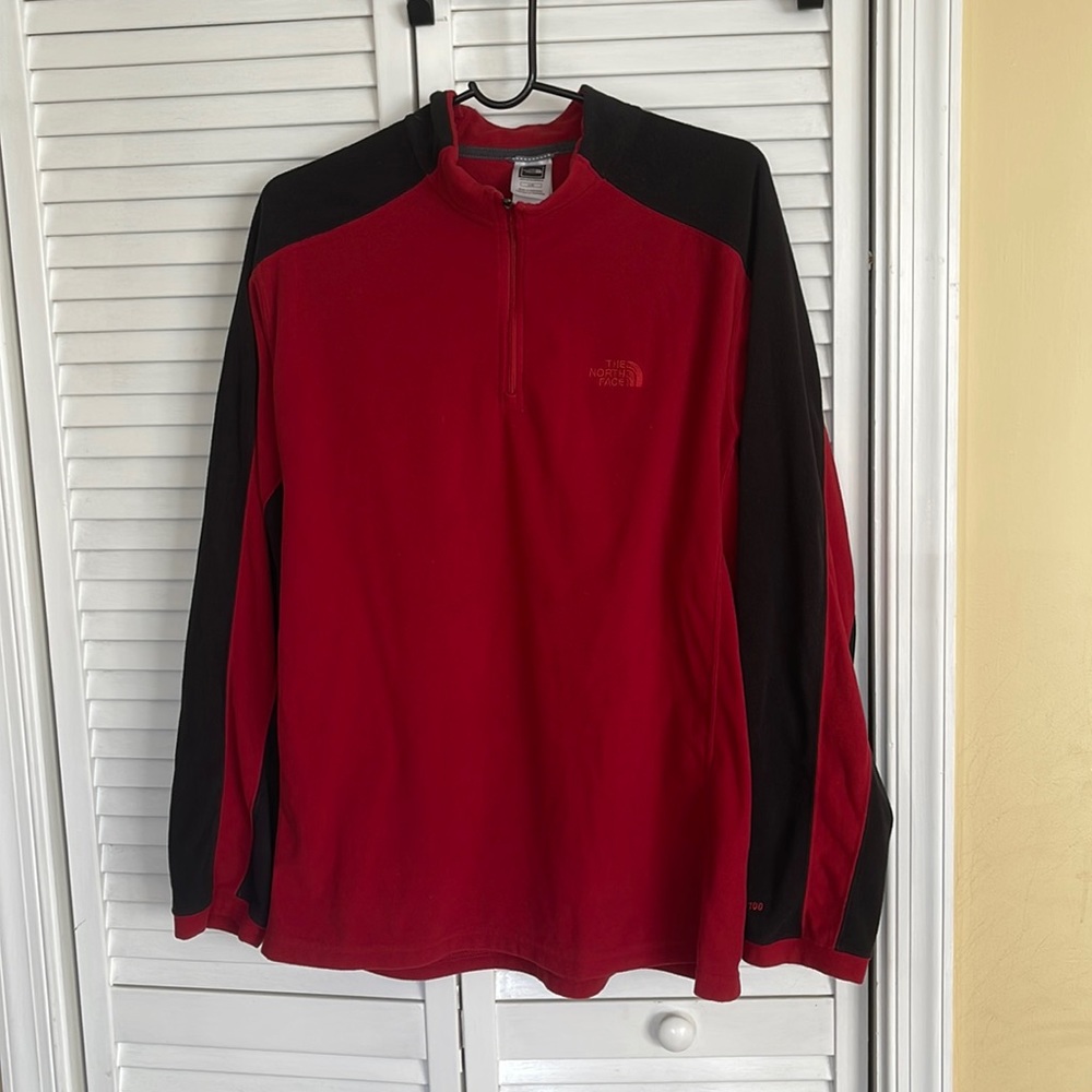 The North Face Fleece Pullover Classic 1/4 Quarter Zip Red